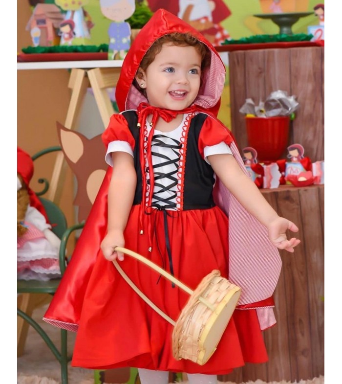 Roupa da chapeuzinho vermelho 2024 infantil